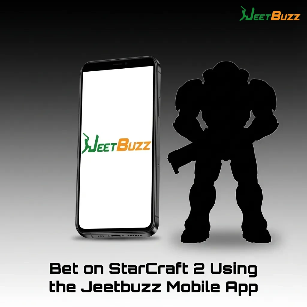 Jeetbuzz Bangladesh mobile app interface showing StarCraft 2 betting options with live odds and match statistics on smartphone screen