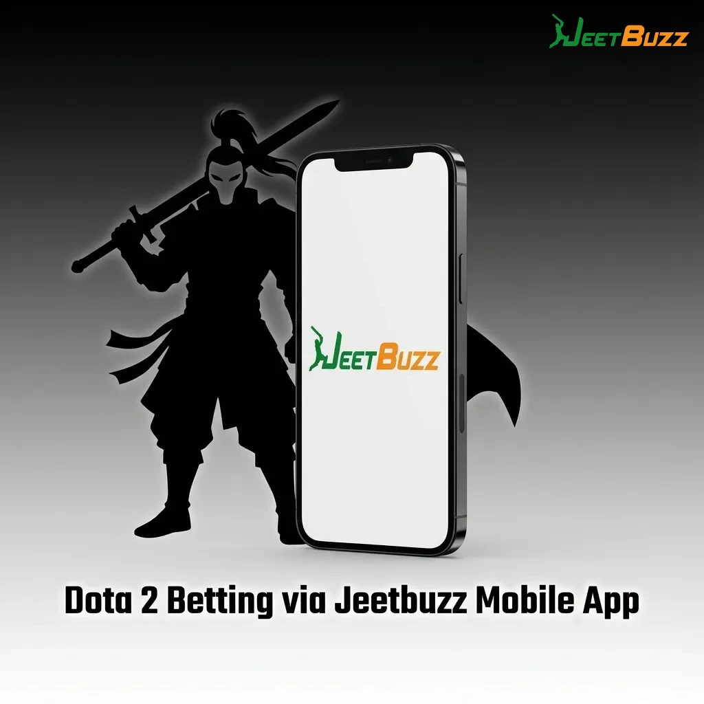 Jeetbuzz Bangladesh mobile app interface showing Dota 2 betting markets and navigation on smartphone screen