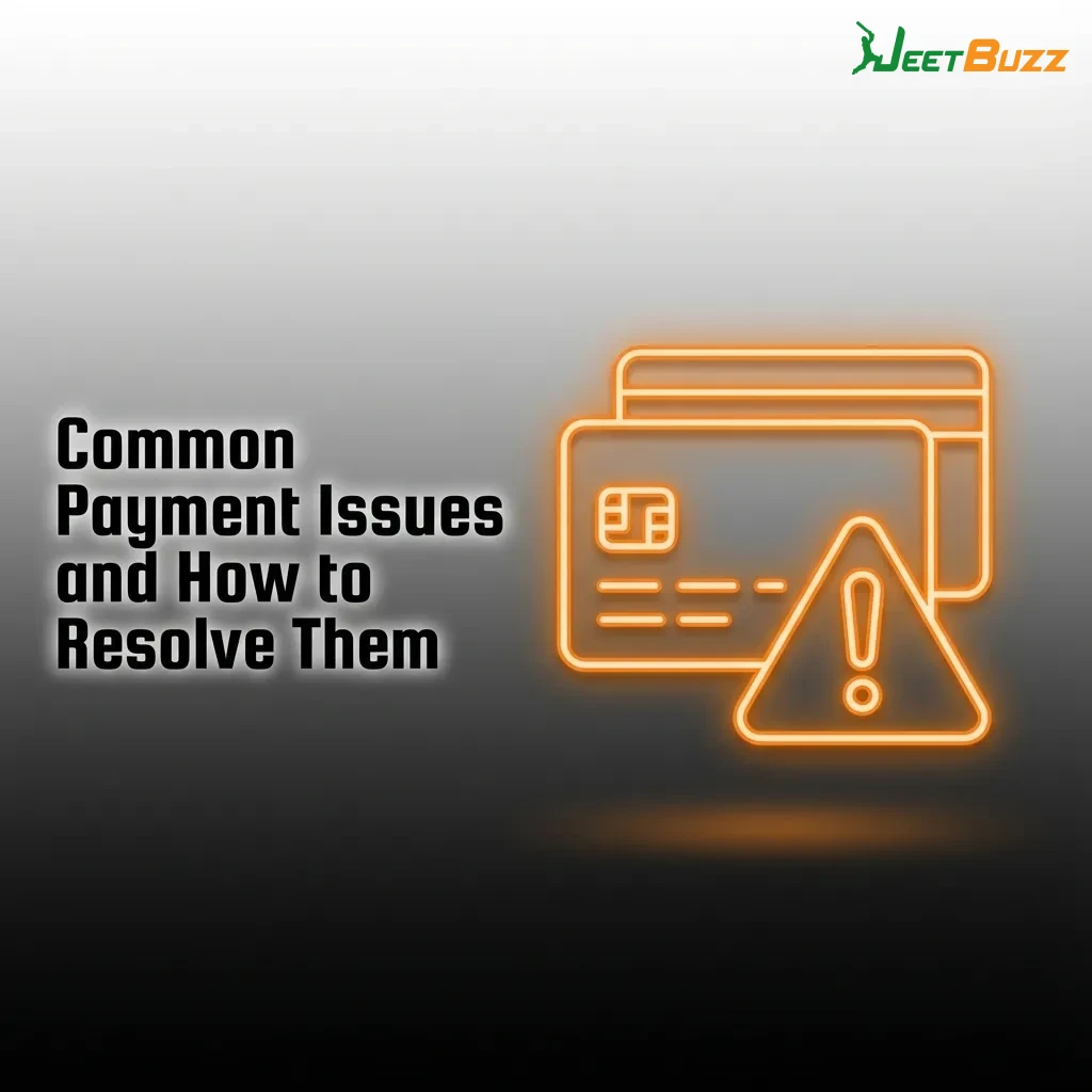 Illustration showing common payment problems like declined transactions, delayed funds, and verification issues with solutions — Jeetbuzz in Bangladesh