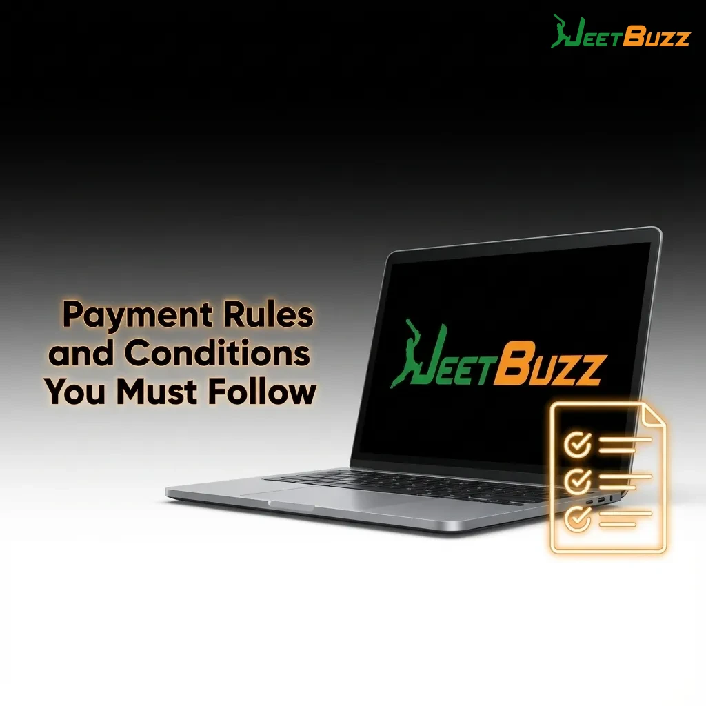 Platform payment rules showing verification, same method requirement, wagering limits, and processing times — Jeetbuzz in Bangladesh