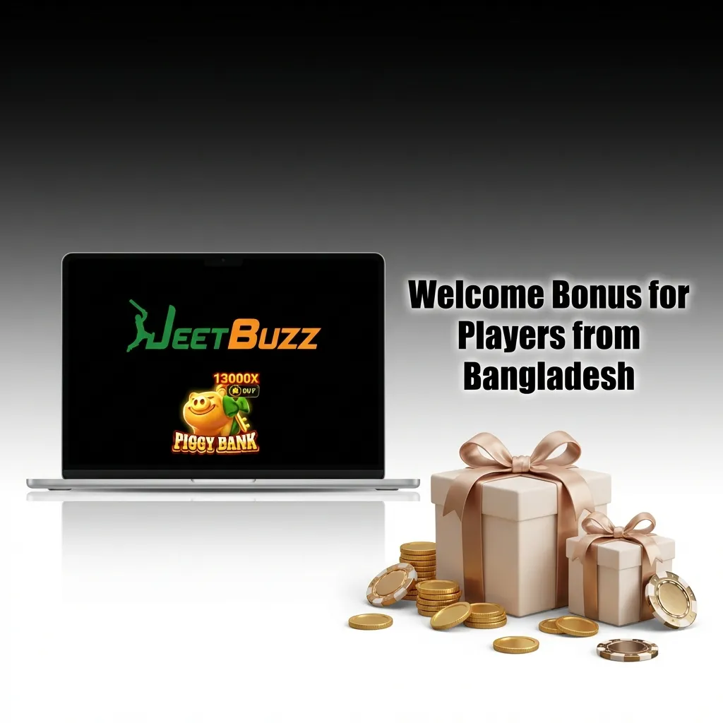 Jeetbuzz welcome bonus offer for Bangladesh players featuring deposit match and free spins for Piggy Bank casino game — Jeetbuzz in Bangladesh